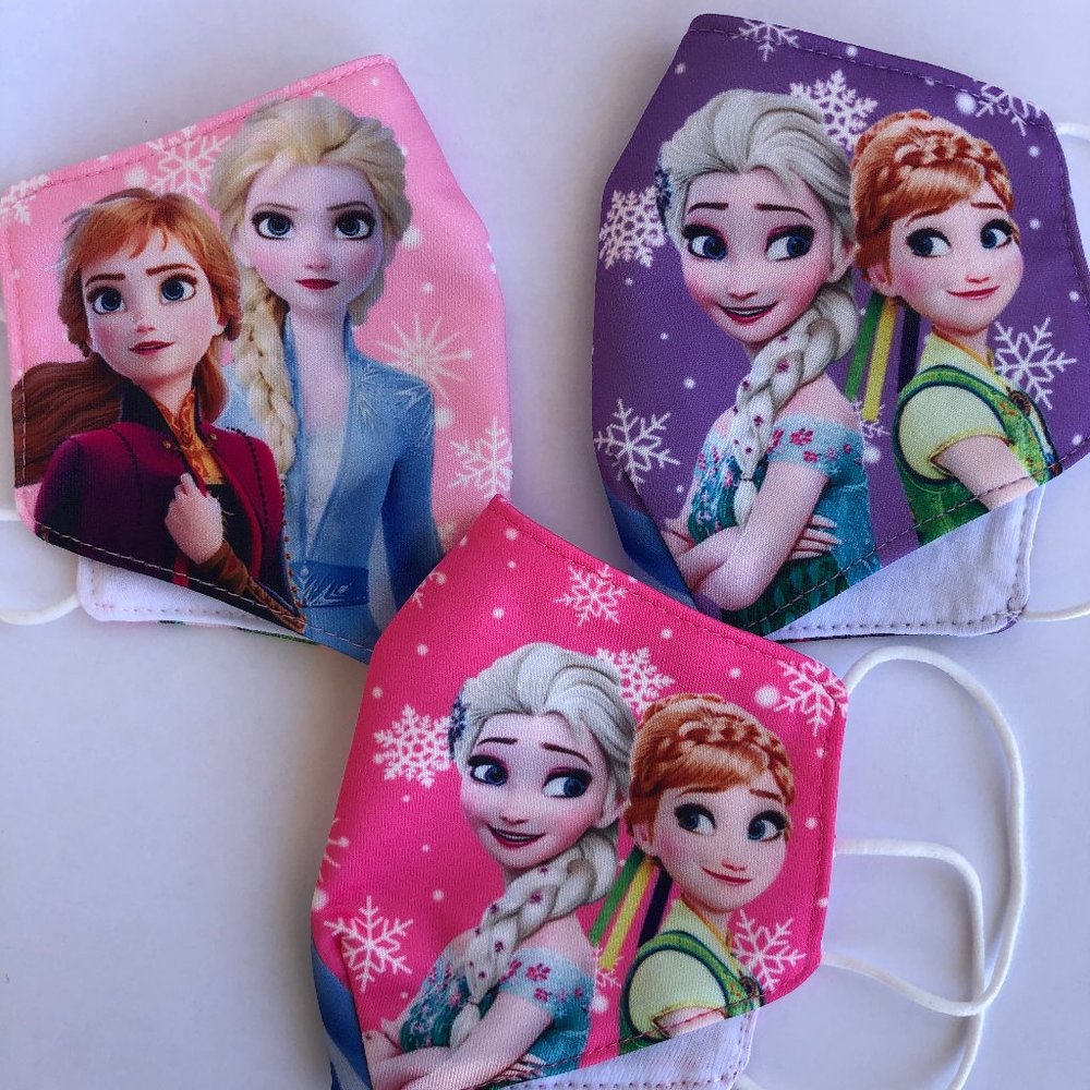 1 pc kids girls face mask frozen princess … - Picture 1 of 5